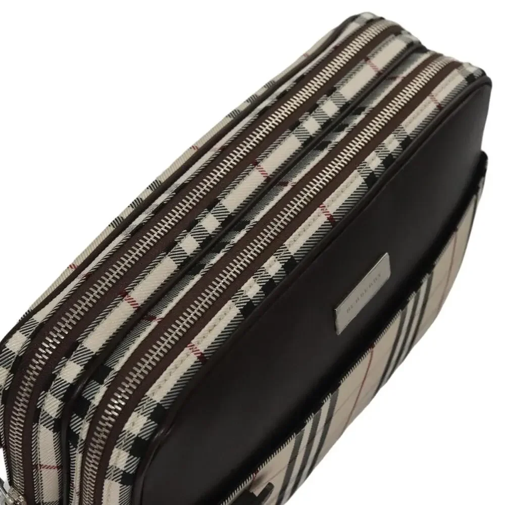 Burberry Nova Check Nylon Clutch Bag Beige